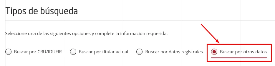 Buscar nota simple por otros datos