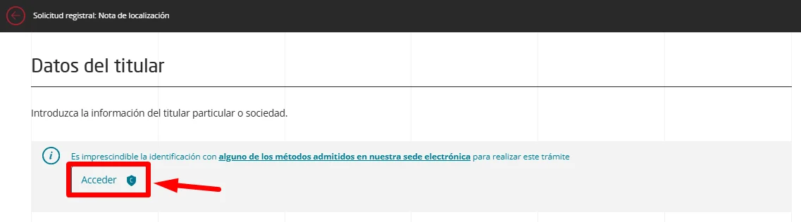 Clic en el boton de Acceder