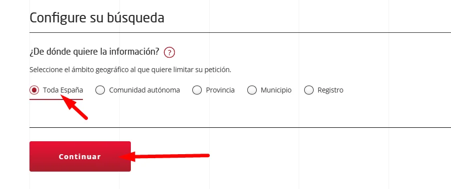Configura la busqueda