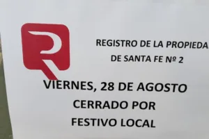Oficinas del Registro de la Propiedad en la localidad de Santa Fe